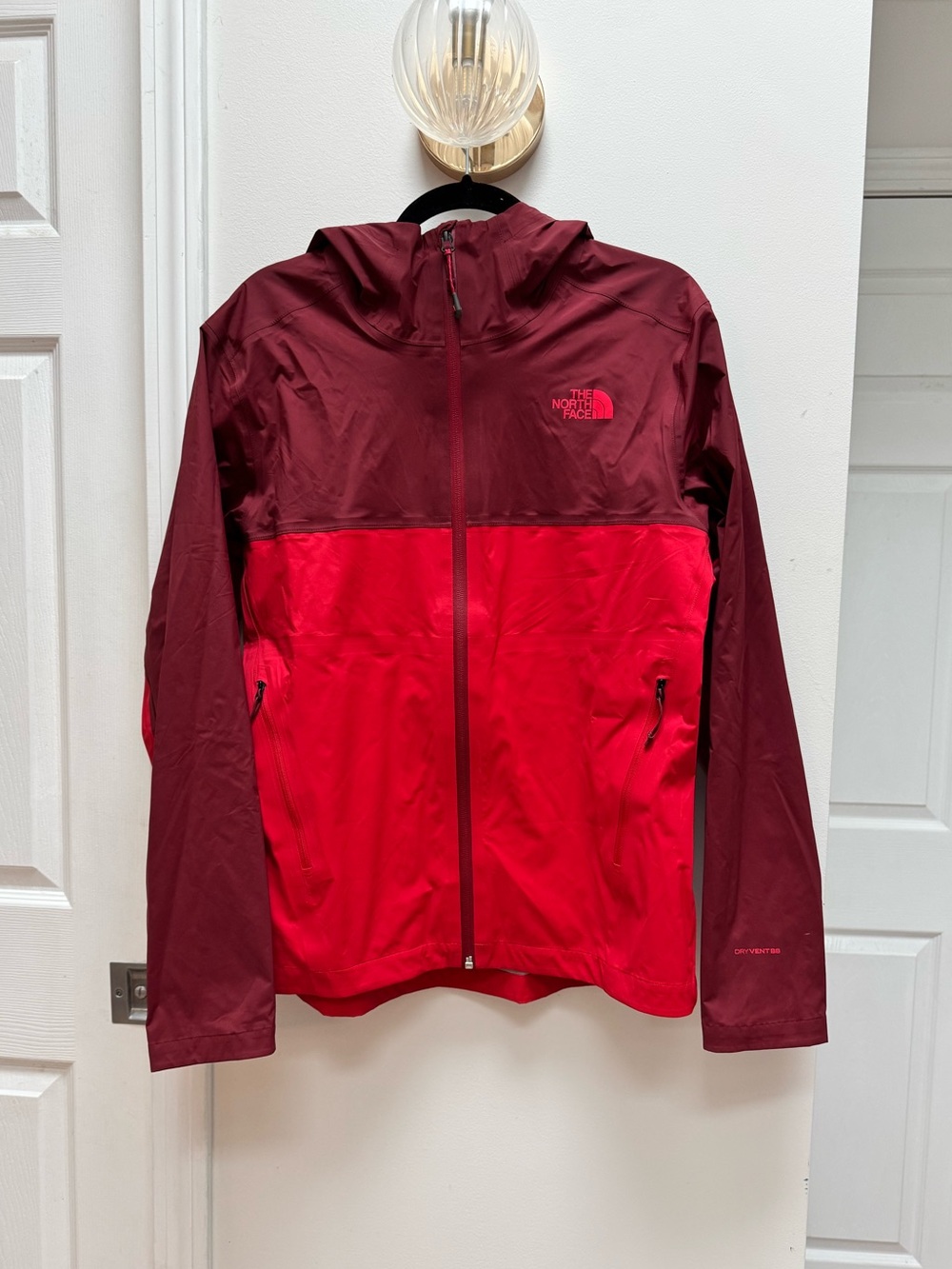 The North Face Men's Two-Tone Maroon and Red Performance Jacket